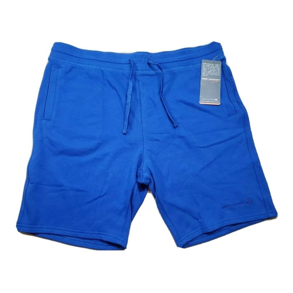 NEW - Free Country Loose Fit Fleece Shorts Men's XL Royal Blue X-Large NWT